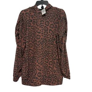 Brown & Black NWT Animal Print Hoodie